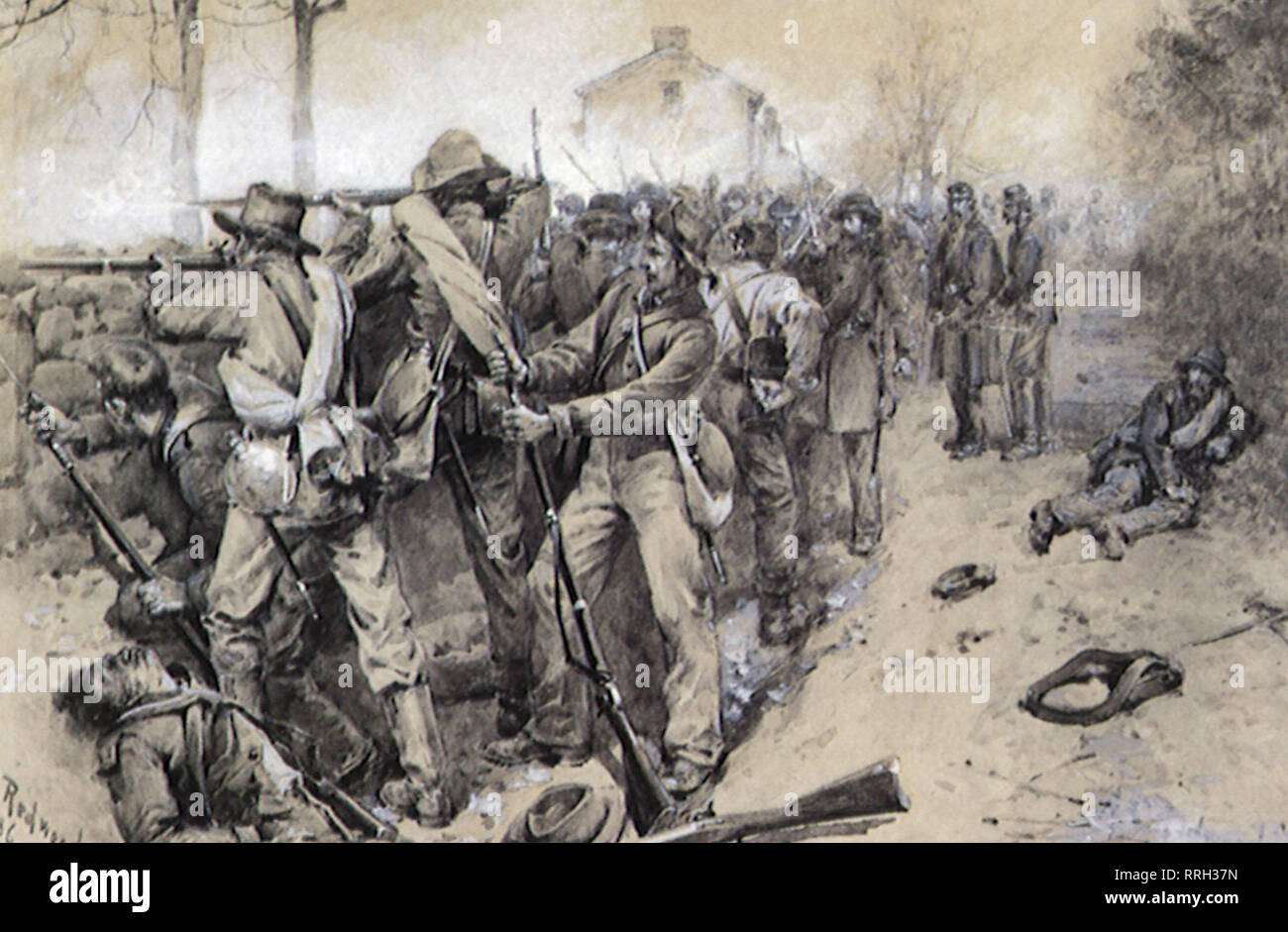 Batalla de Fredericksburg. Foto de stock