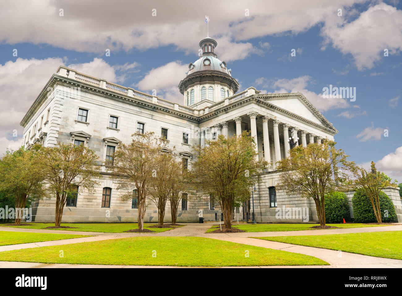 El exterior del edificio del Capitolio de Carolina del Sur en Columbia, SC Foto de stock