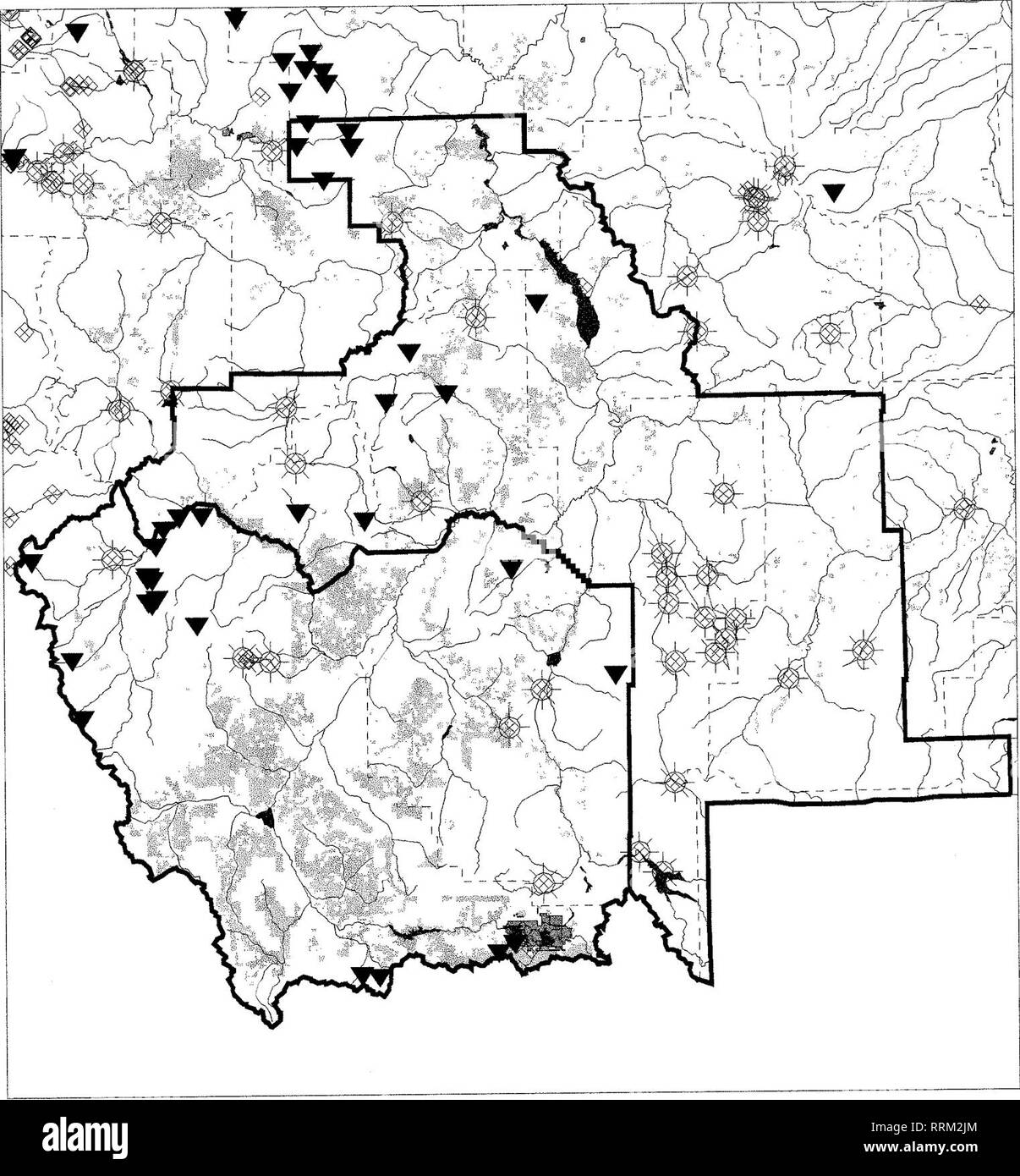 . Inventario de anfibios y reptiles en las cabeceras y Dillon áreas de recursos junto con el Red Rock Lagos el Refugio Nacional de Vida Silvestre . Anfibios y Reptiles; refugios de vida silvestre; salamandras tigre; ranas y sapos; tortuga pintada; Racer serpiente; Liga de serpientes. Observaciones de Bufo boreas Dillon &Amp; nacientes, áreas de Recursos y Red Rock Lagos NWR. 1996-1998 registros registros anteriores a 1996 las colecciones de museo 0 10 20 30 Escala en millas n BLM tierras ES3 USFWS Zonas Montana Programa de Patrimonio Natural, Diciembre 21,1998. Por favor tenga en cuenta que estas imágenes son extraídas de la página escaneada imágenes que pueden haber sido dig Foto de stock