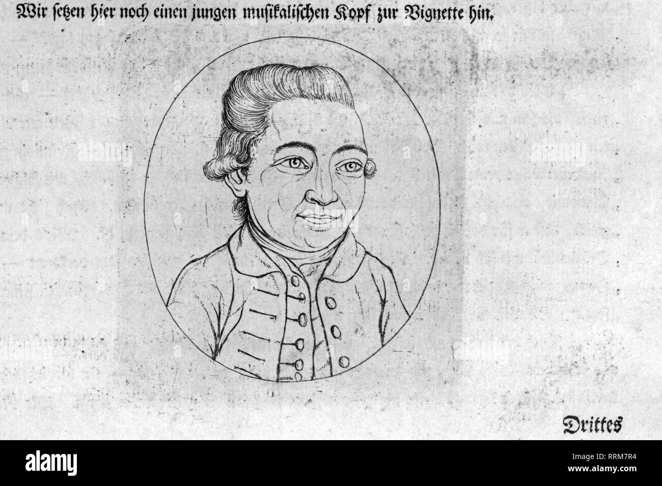 Jommelli, Niccolo, 10.9.1714 - 25.8.1774, compositor italiano contemporáneo, retrato, grabado en cobre, Additional-Rights-Clearance-Info-Not-Available Foto de stock
