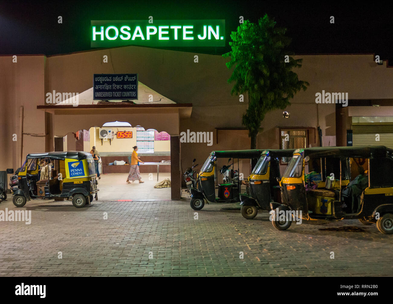 JN Hosapete cerca de Hampi en India Foto de stock