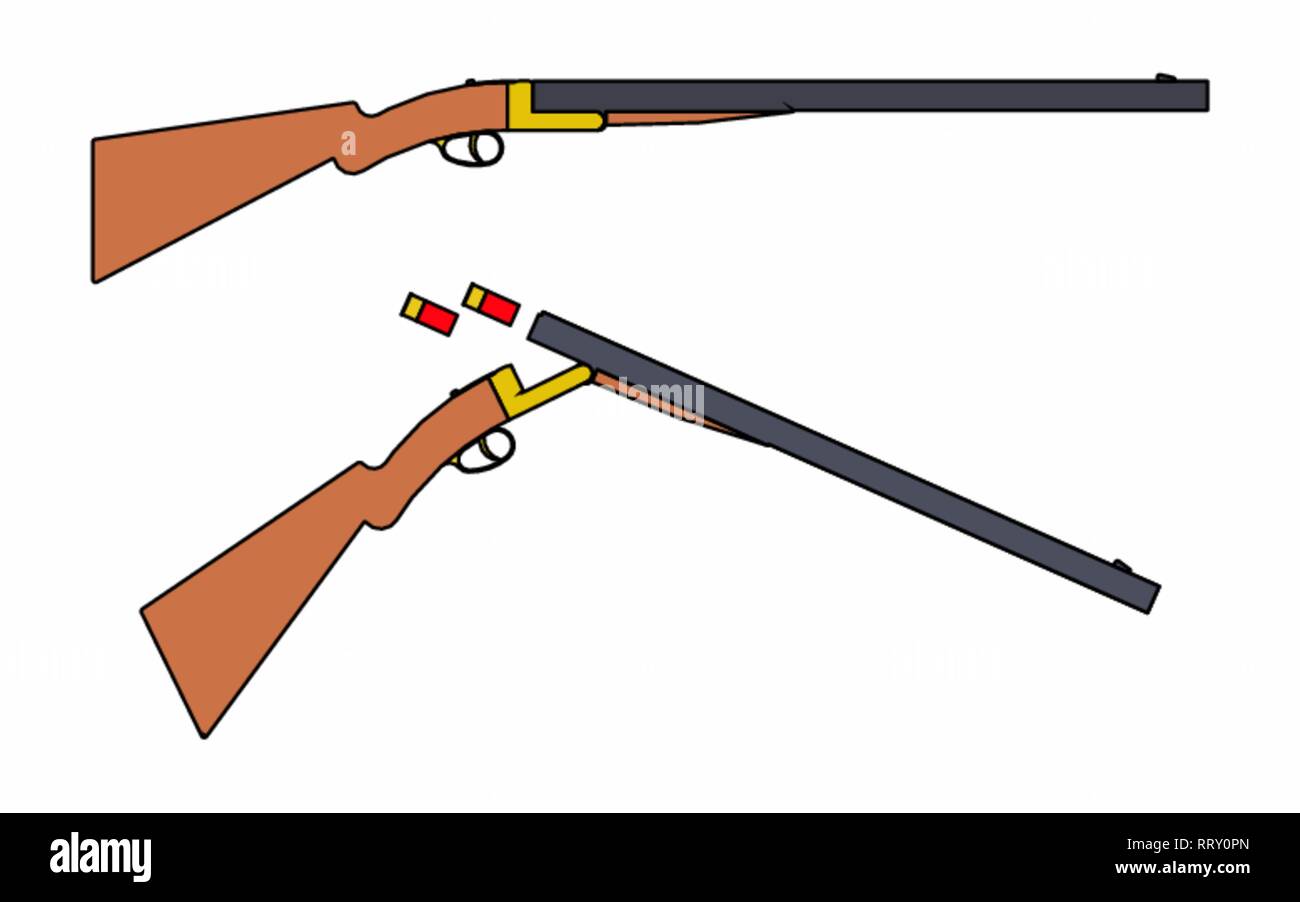 Escopeta de calibre 12 Imágenes vectoriales de stock - Alamy