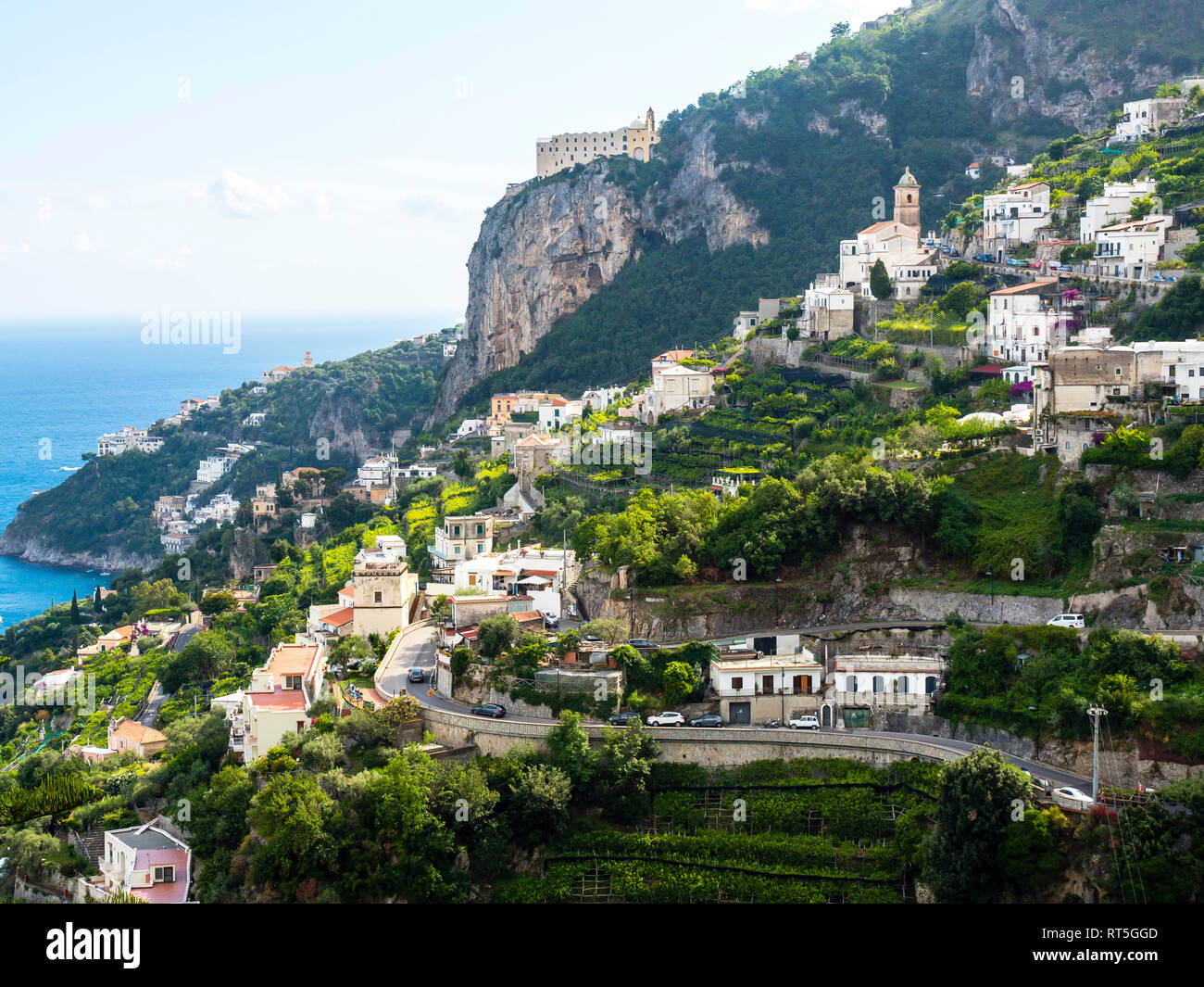 Italia, Campania, en la costa de Amalfi, la Península de Sorrento, Pogerola Foto de stock