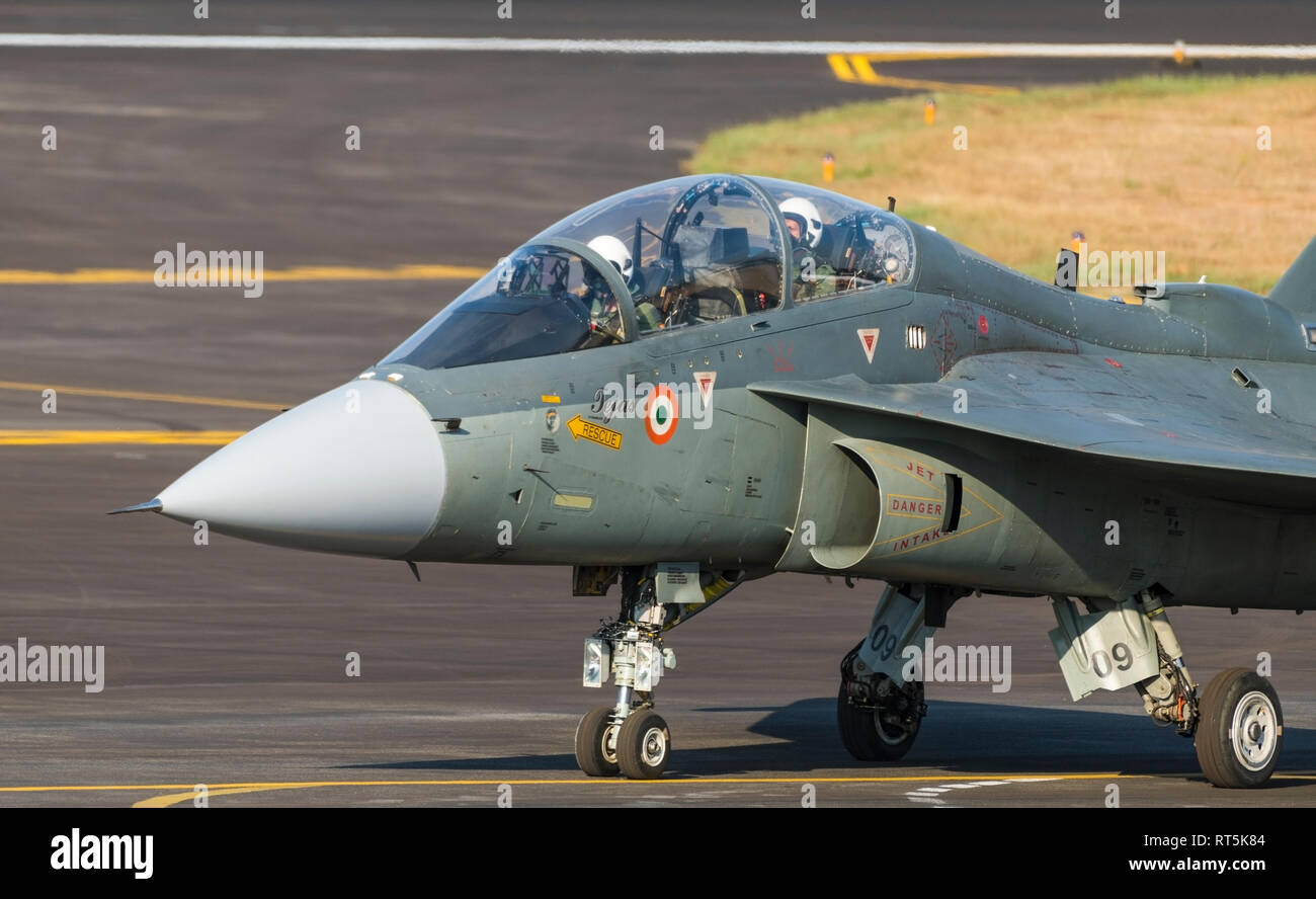 HAL Tejas Luz - Aviones de combate de la Fuerza Aérea de la India Foto de stock