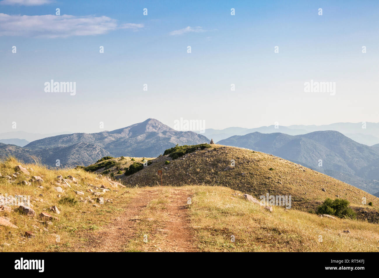 Grecia, Peloponeso, Arcadia, Lykaion, panorama de montaña Foto de stock