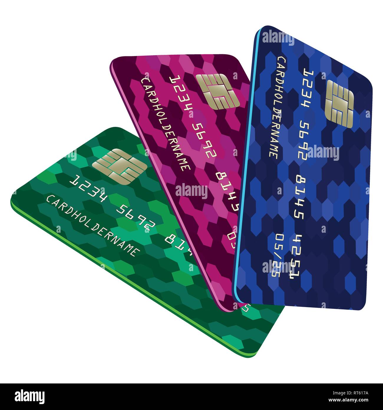 Vectores De Vectores De Tarjetas De Credito Fotos e Imágenes de stock