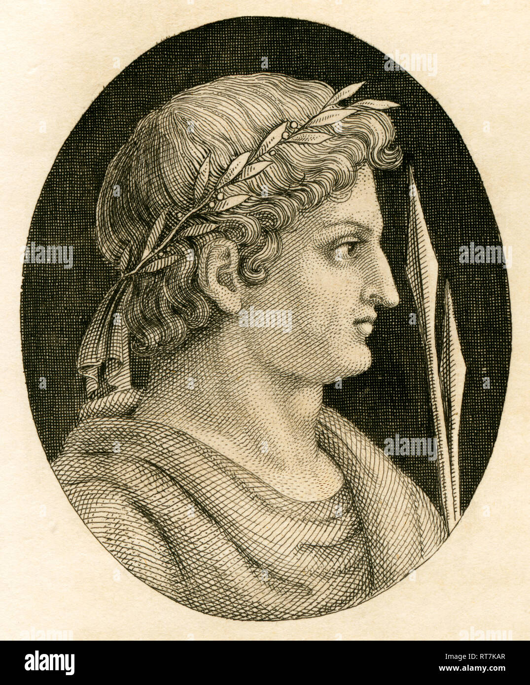 Scipio Aemilianus, político y estratega romano, grabado de Strahlheim copperplate, aproximadamente 1840ª., Copyright del artista no ha de ser borrado Foto de stock