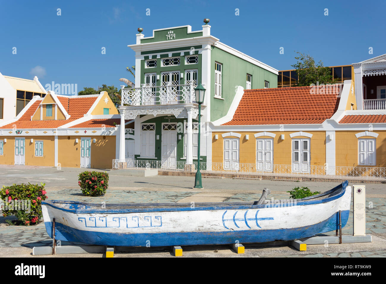 Museo Arqueológico Nacional de Aruba, Schelpstraat, Oranjestad, Aruba, ABC islas de Sotavento, Antillas, Caribe Foto de stock