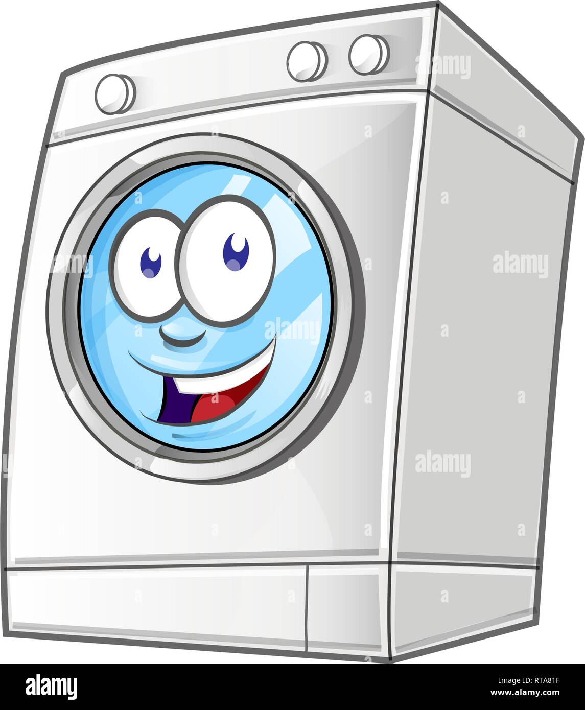 Cartoon lavadora. Imágenes prediseñadas vectoriales ilustración con  gradientes simple Imagen Vector de stock - Alamy