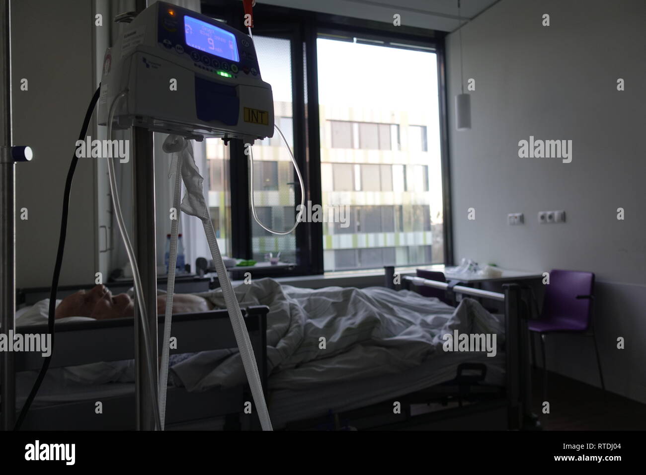 Paciente en Krankenhaus,Klinik Siloah,Hannover. Foto de stock