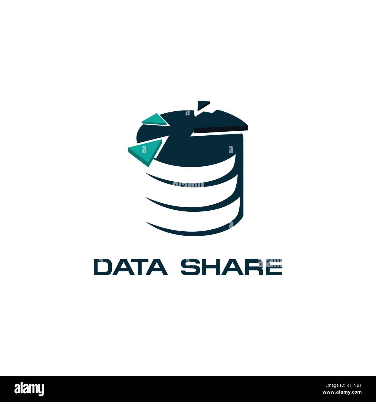 El icono de la base de datos circular aislado sobre fondo blanco. El icono de la base de datos circular simple indicio. Base Circular icono símbolo moderno e Ilustración del Vector