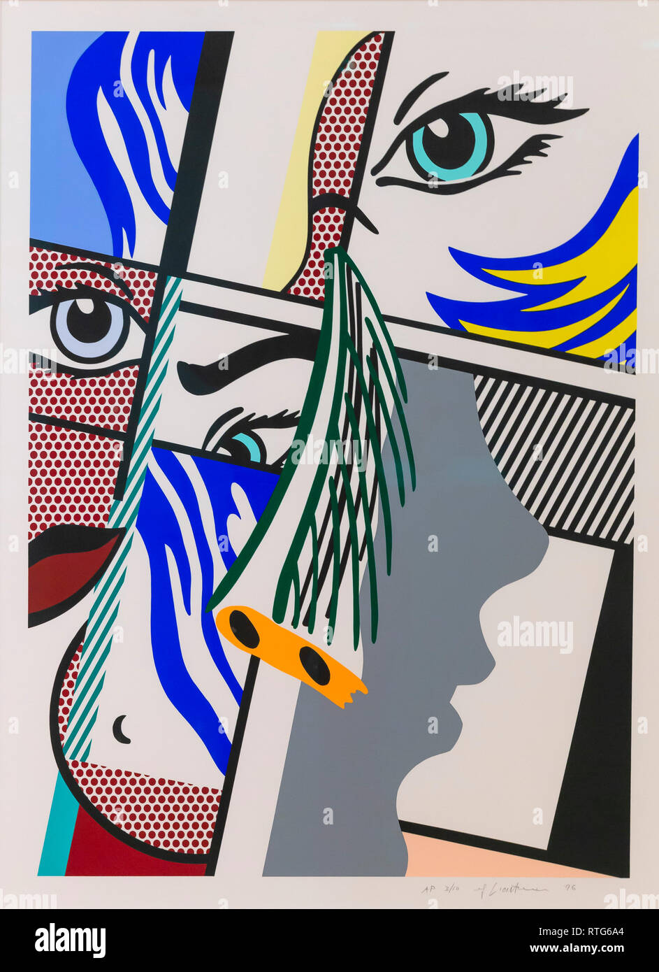 Arte moderno II, Roy Lichtenstein, 1996 Foto de stock