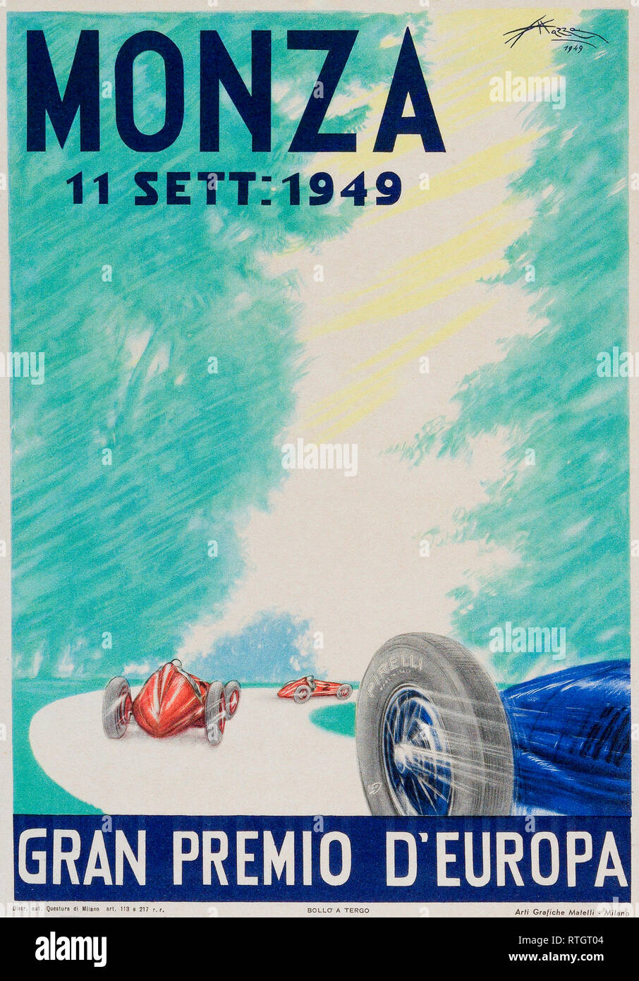 Cartel de la carrera de monza