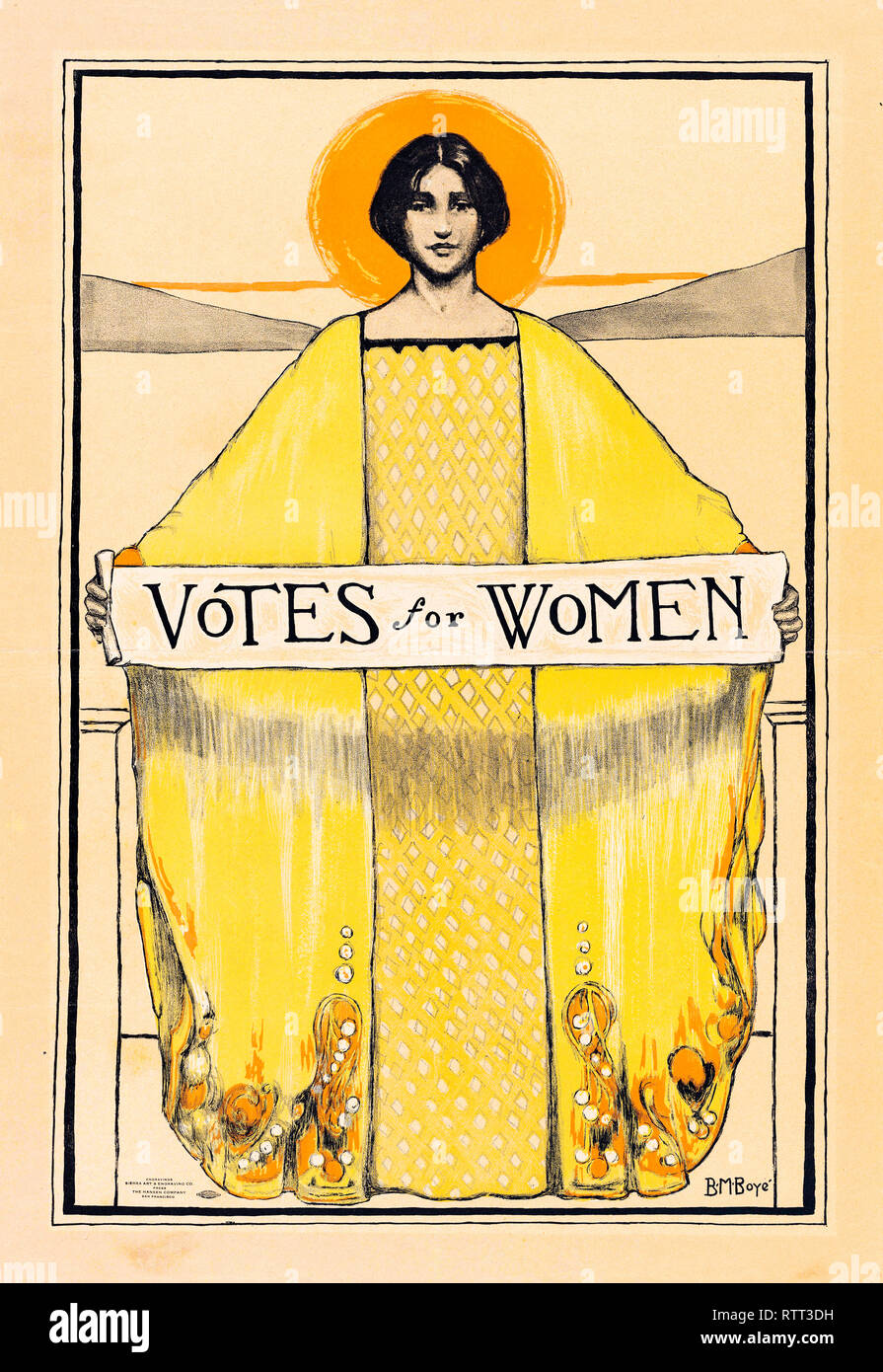 El voto de la mujer cartel, el sufragio femenino, 1913, REINO UNIDO Foto de stock