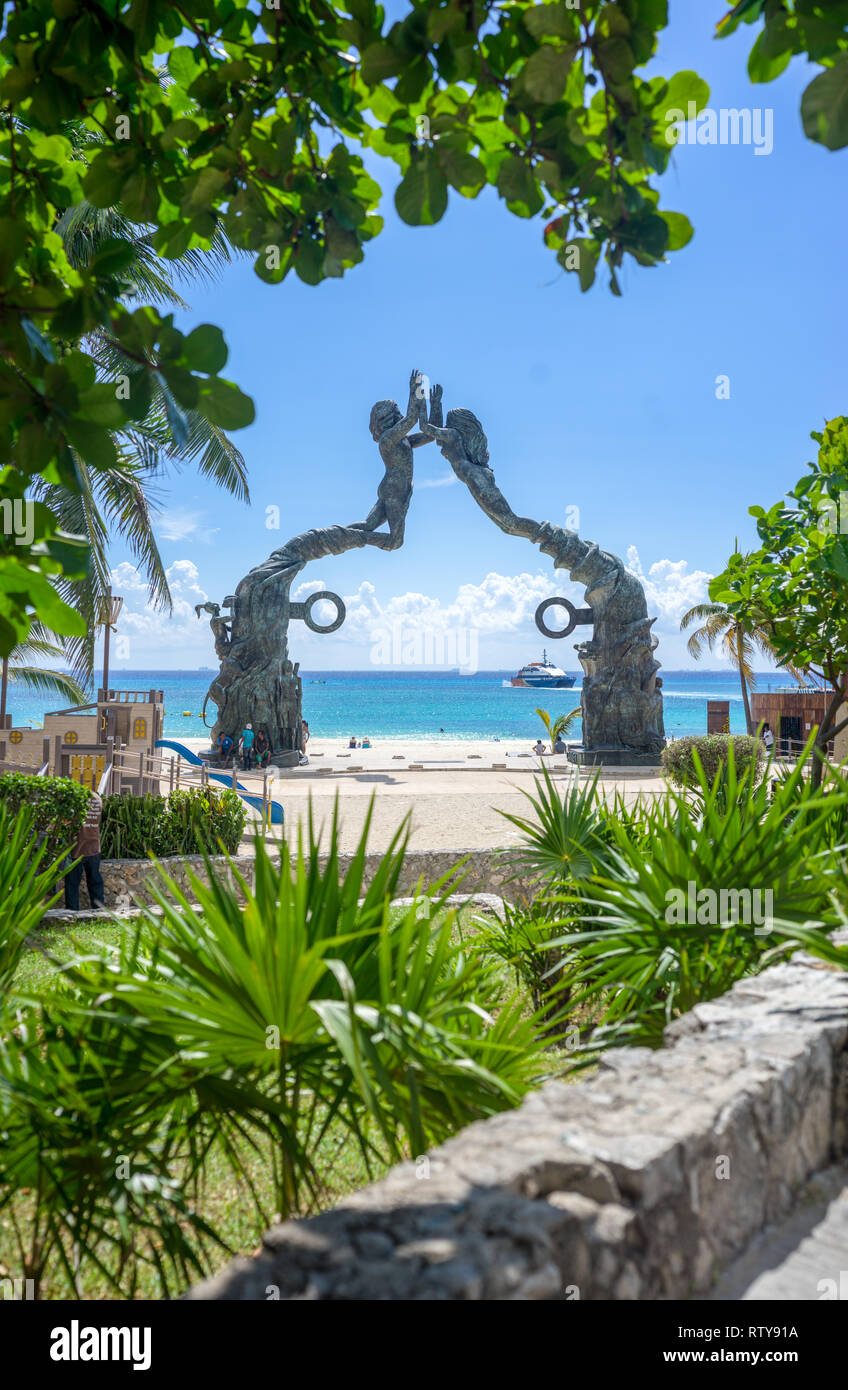 Portal Maya, Playa del Carmen, México Fotografía de stock Alamy