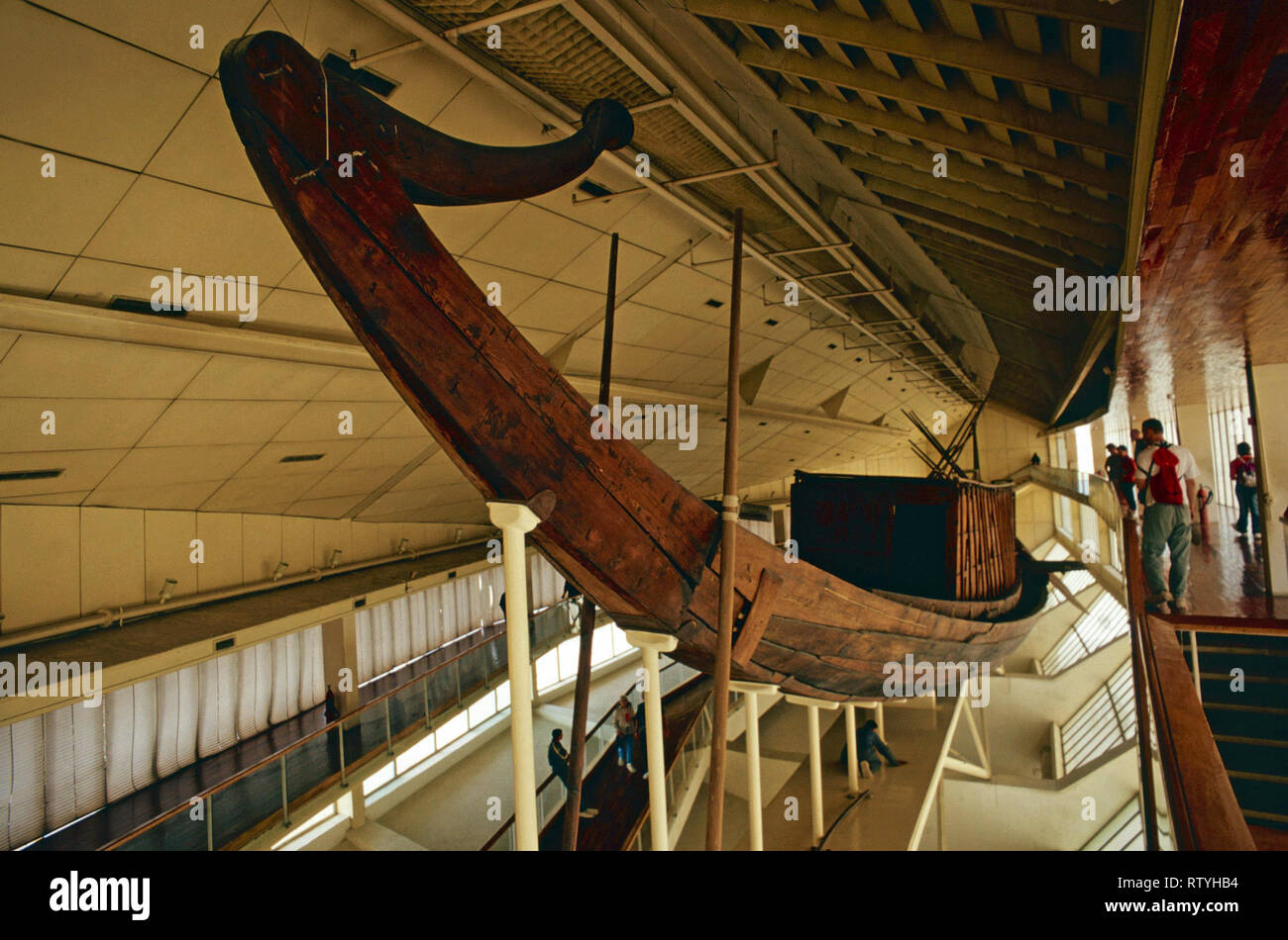 Khufu,Buque Museo Barco Solar de Giza, Egipto Foto de stock