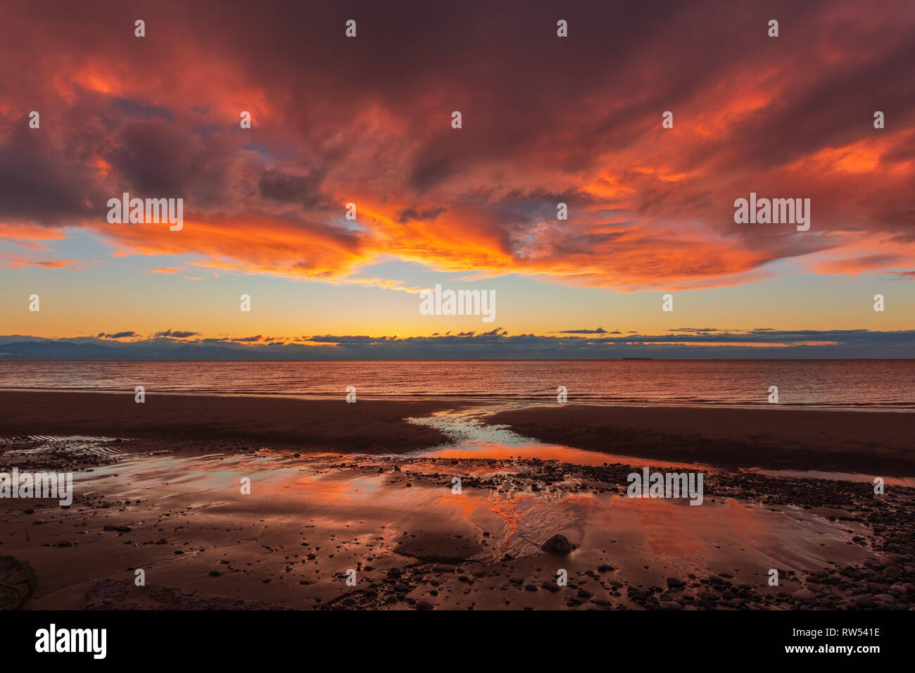 Whidbey Island Sunset Foto de stock