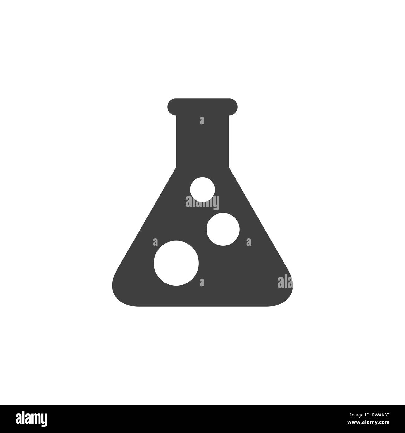 Icono de medicina química de laboratorio simple ilustración plana. Ilustración del Vector