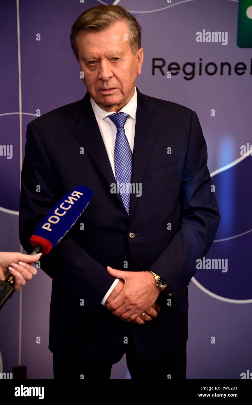 Milán, Italia. El 05 Mar, 2019. Milán, Viktor Zubkov Alekseevic. Presidente de "Gazprom", la principal compañía petrolera rusa Crédito: Agencia Fotográfica Independiente/Alamy Live News Foto de stock