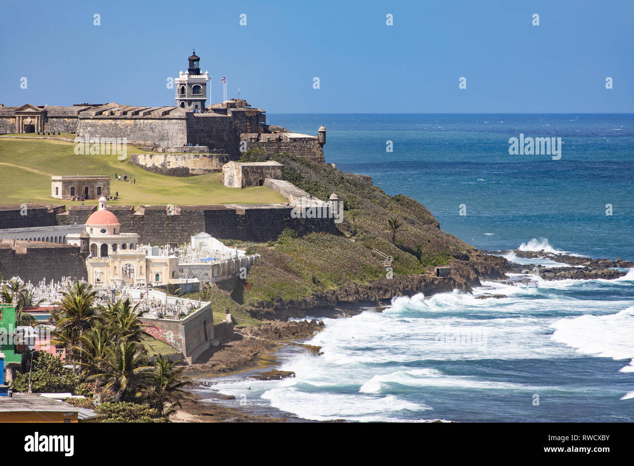 Castillo San Felipe del Morro San Juan, San Juan, Puerto Rico Foto de stock