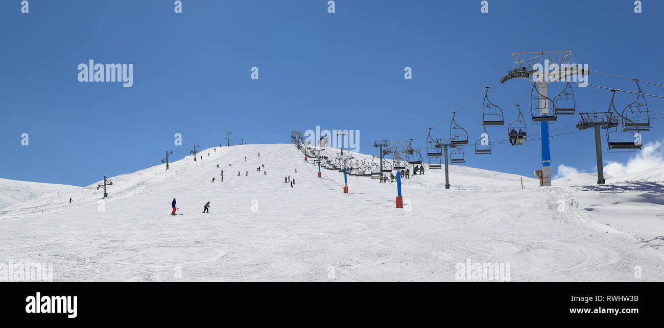 Temporada de esquí Líbano Foto de stock