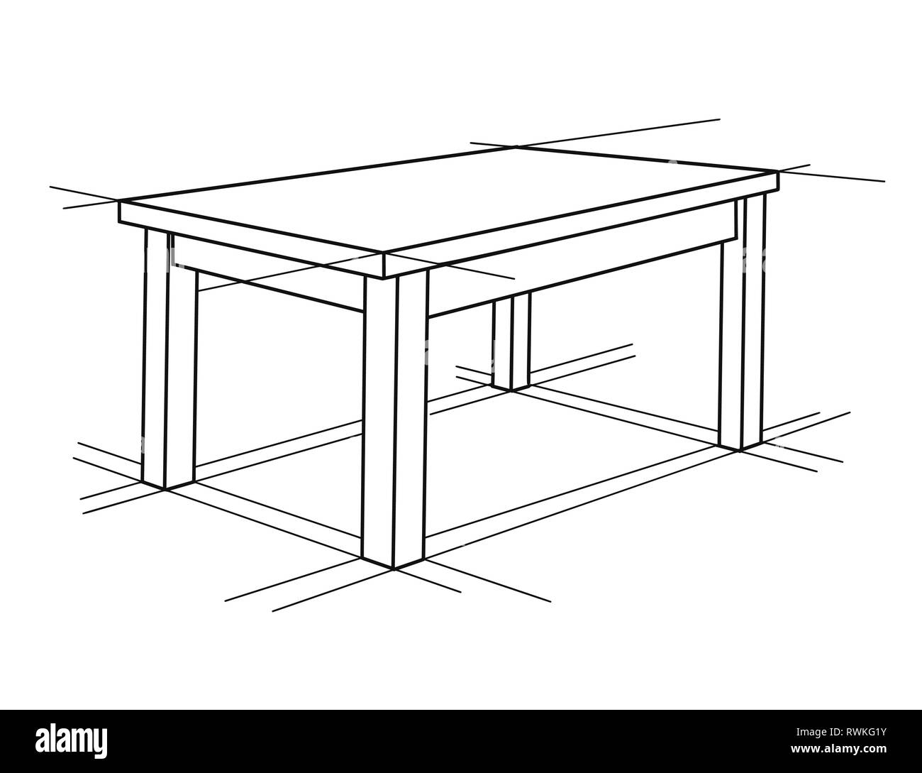 Dibujo realista de muebles Imágenes recortadas de stock - Alamy