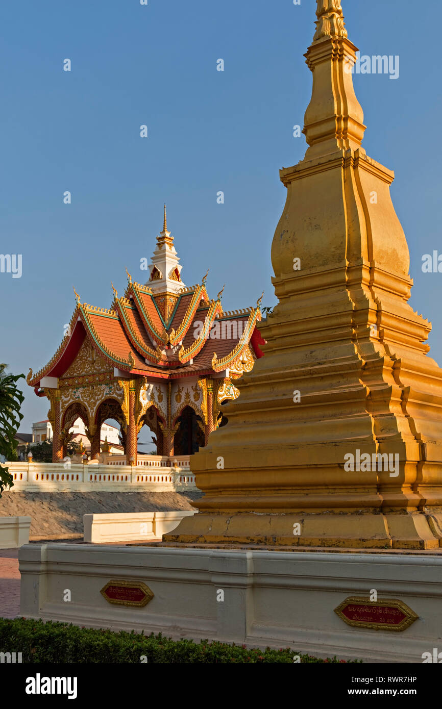 Wat que Foon Vientiane en Laos Foto de stock