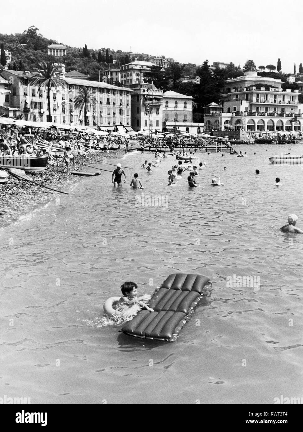 Santa Margherita Ligure, Liguria, Italia 1960 Foto de stock