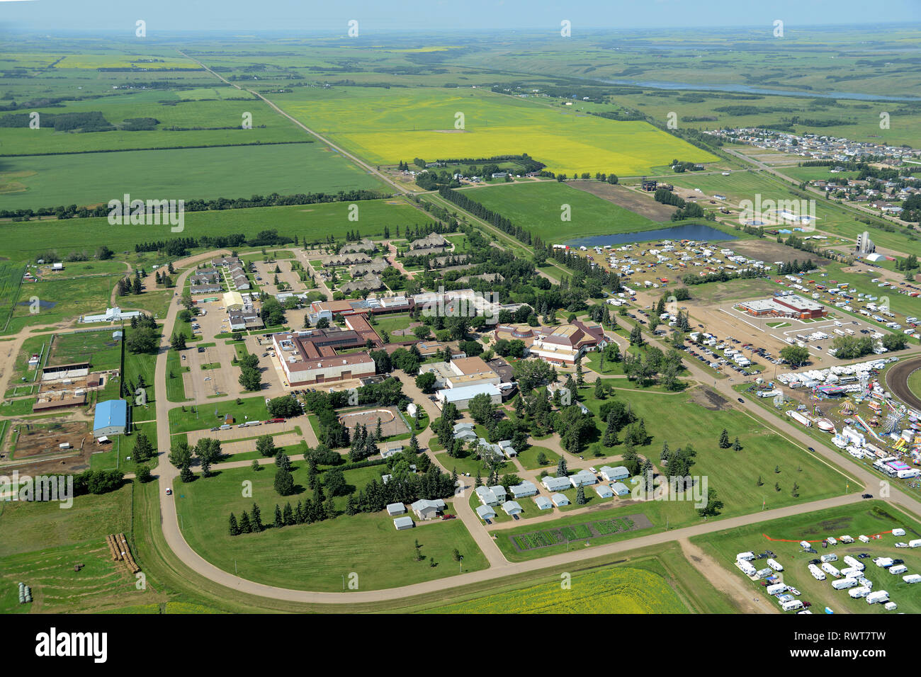 Antena, Lakeland College, Vermilion, Alberta Foto de stock
