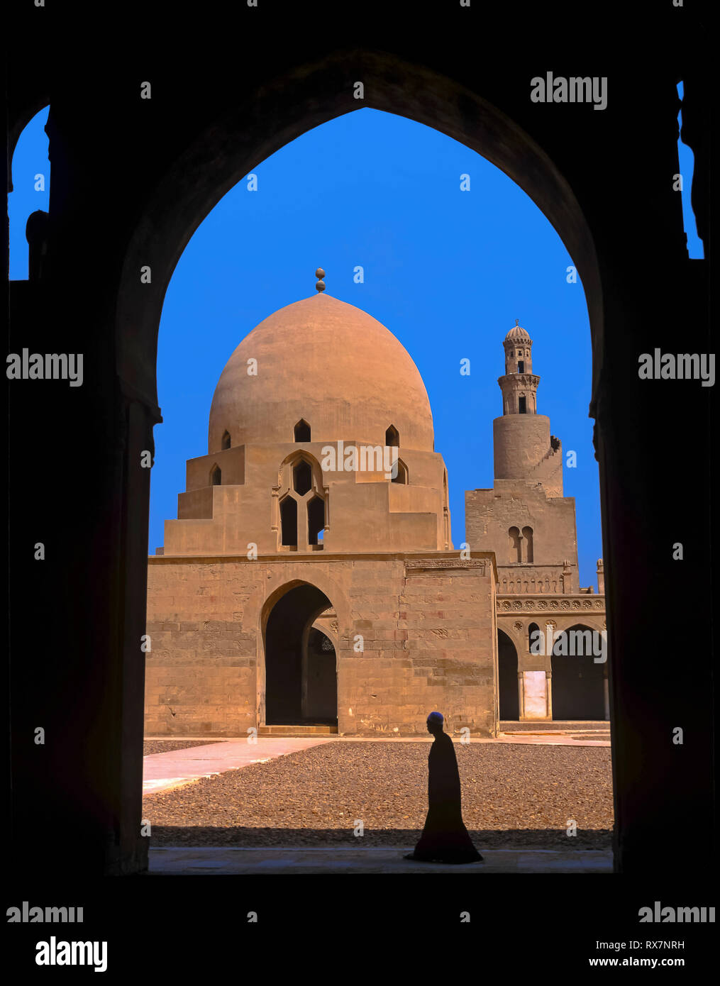 Ibn Tulun Mezquita -9ª siglo, El Cairo, Egipto, África Foto de stock