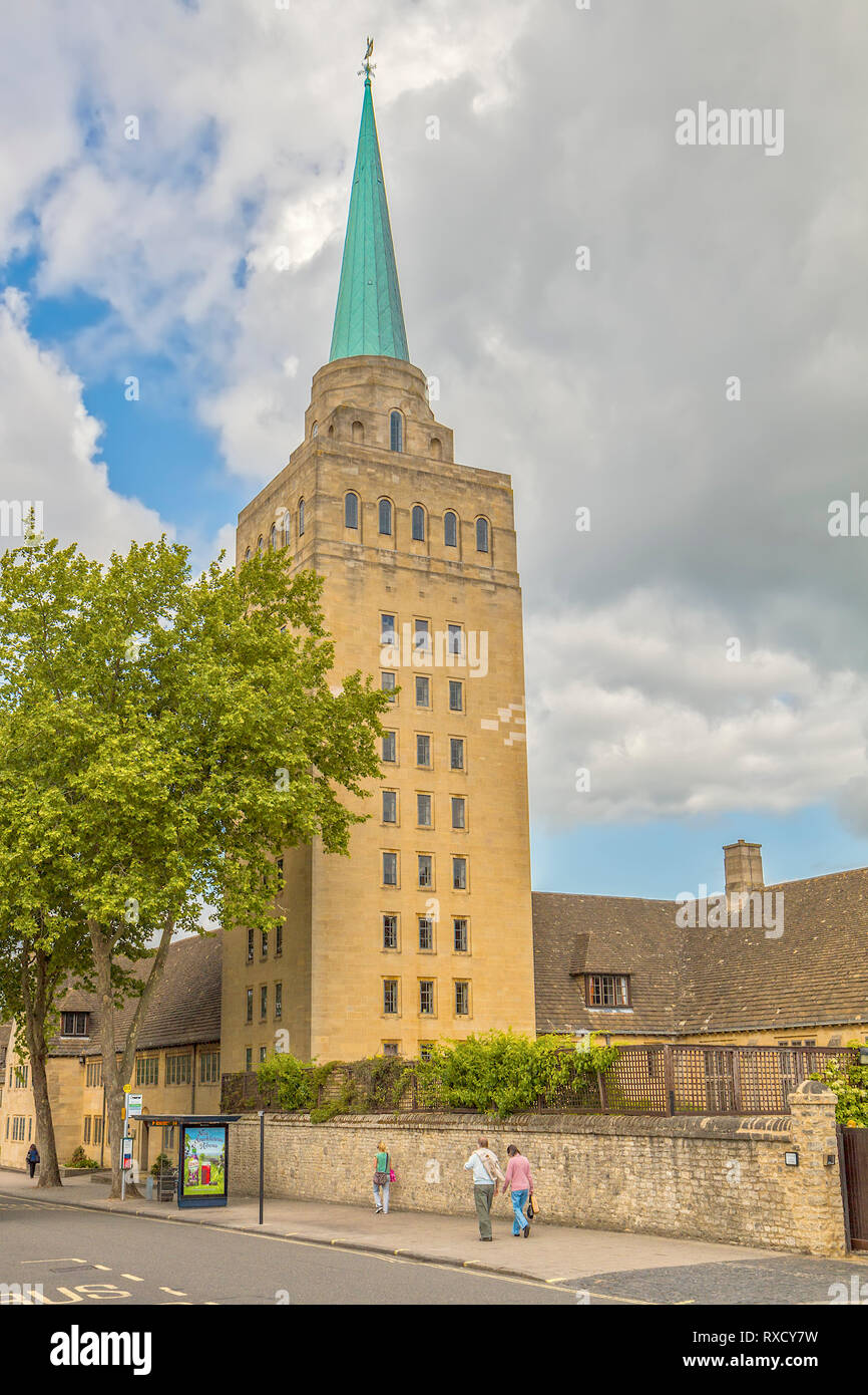 Torre de Nuffield College de Oxford en el REINO UNIDO Foto de stock