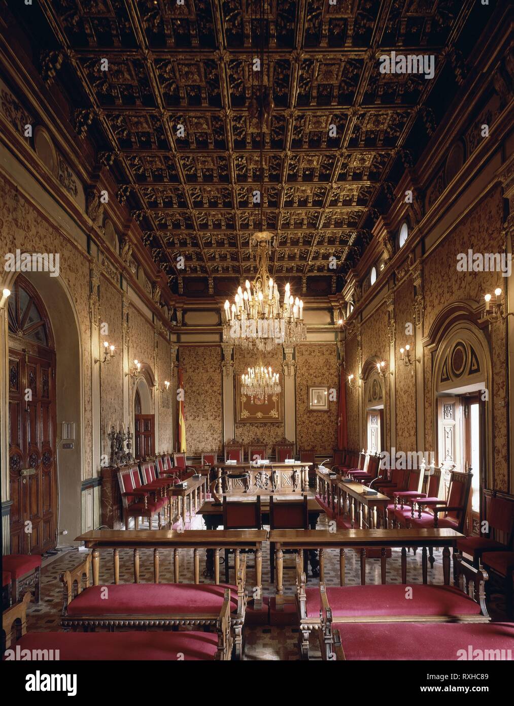 SALA DE JUNTAS DEL PALACIO DE LA SALINA. Lugar: PALACIO DE LA SALINA /  PALACION DE FONSECA. SALAMANCA. España Fotografía de stock - Alamy