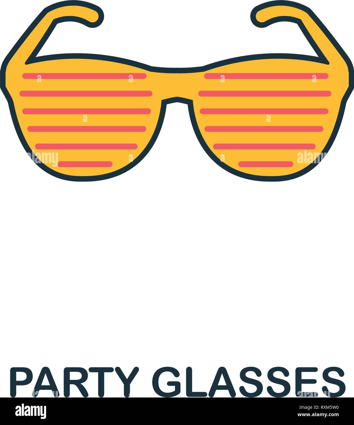 Icono de gafas del partido. 2 colores diseño creativo fromParty icono de  gafas de Party icono colección. Perfecto para el diseño de sitios web,  aplicaciones, software, impresión Imagen Vector de stock - Alamy