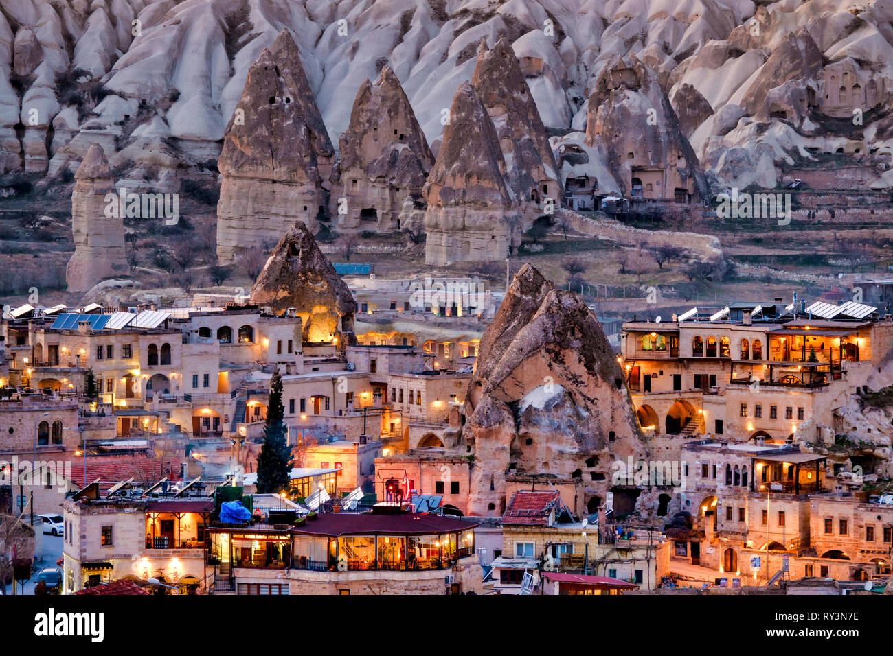 Vista de Göreme, Cappadocia, Turquía Foto de stock