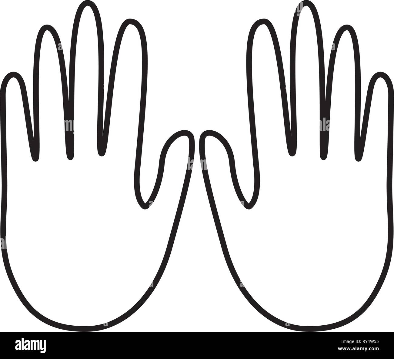 Mano Humana Mostrando Cinco Dedos Abiertos Ilustración Vectorial Diseño De  Etiqueta Ilustraciones svg, vectoriales, clip art vectorizado libre de  derechos. Image 95503875