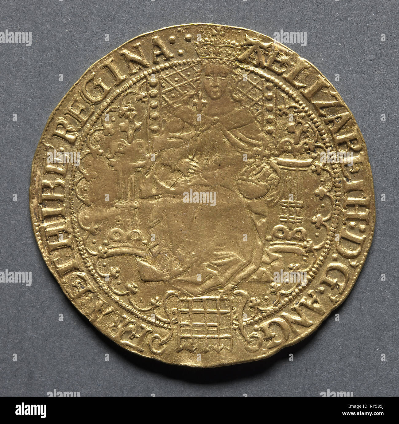 Soberano de treinta chelines , 1583-1603. Inglaterra, Isabel I, 1558-1603. Oro Foto de stock