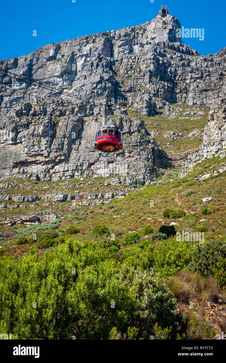 Las vistas de Table Mountain, Ciudad del Cabo, Sudáfrica Foto de stock