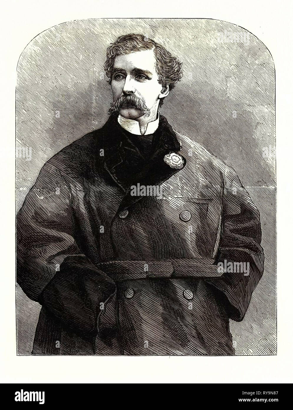 El difunto Edward A. Sothern, distinguido de comediante, 1826 - 1881, el Actor inglés, grabado 1880 1881 Foto de stock