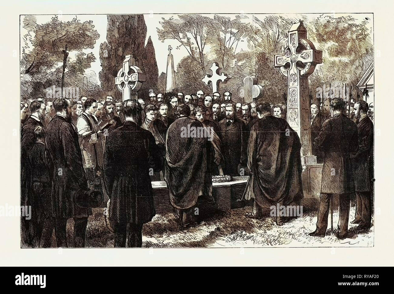 Los asesinatos en Dublín: funeral del Sr. Burke en Glasnevin cementerio Foto de stock