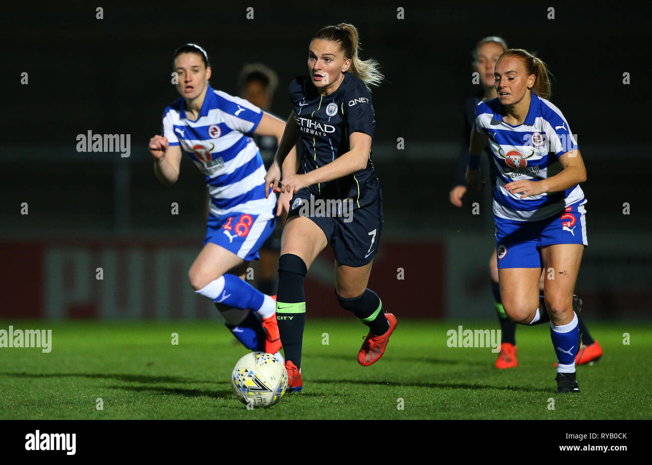 High Wycombe, Bucks, Reino Unido. 13 Mar, 2019. Melissa Lawley del Manchester City en acción durante el Women's Super League entre mujeres Reading FC y Manchester City Mujeres en Adams Park, High Wycombe, Inglaterra el 13 de marzo de 2019. Sólo para uso editorial Crédito: Paul Terry Foto/Alamy Live News Foto de stock