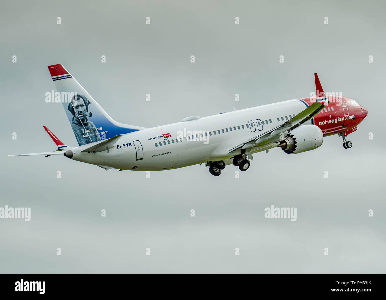 Norwegian Air Max 737-8 Foto de stock