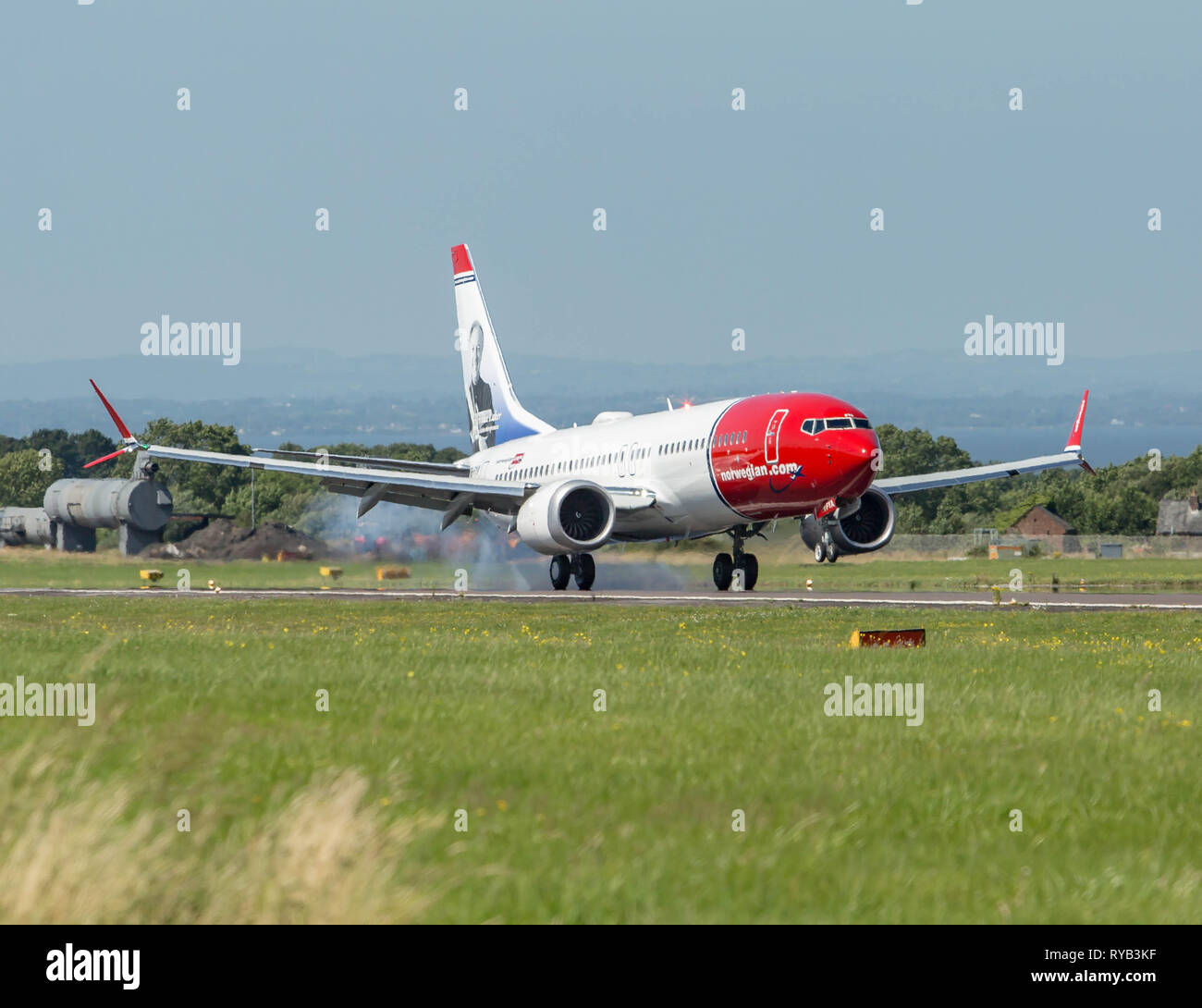 Norwegian Air Max 737-8 Foto de stock