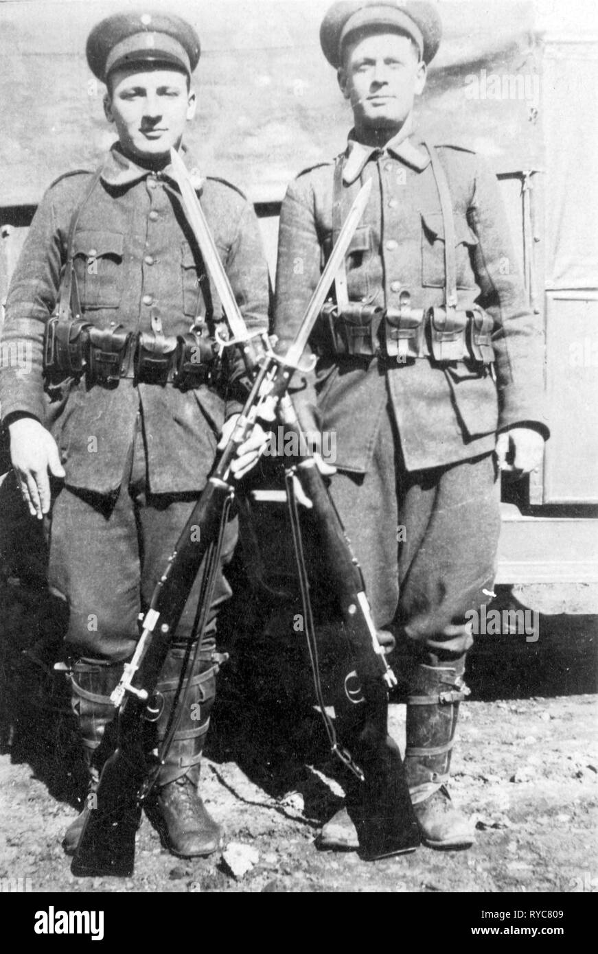 Soldados argentinos de 1940. Foto de stock