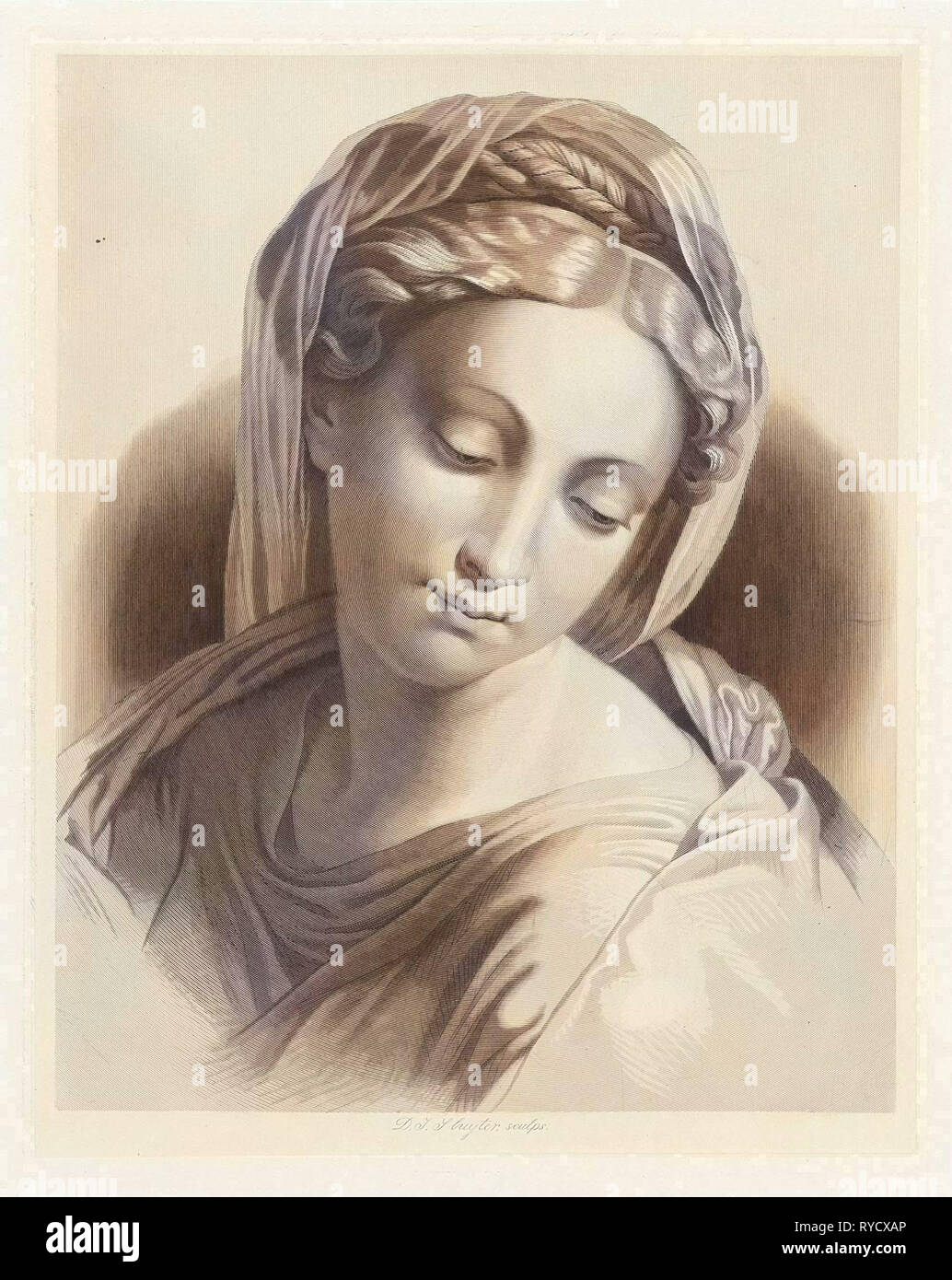 Madonna, impresión de folletos: Dirk Jurriaan Sluyter, 1826 - 1886 Foto de stock