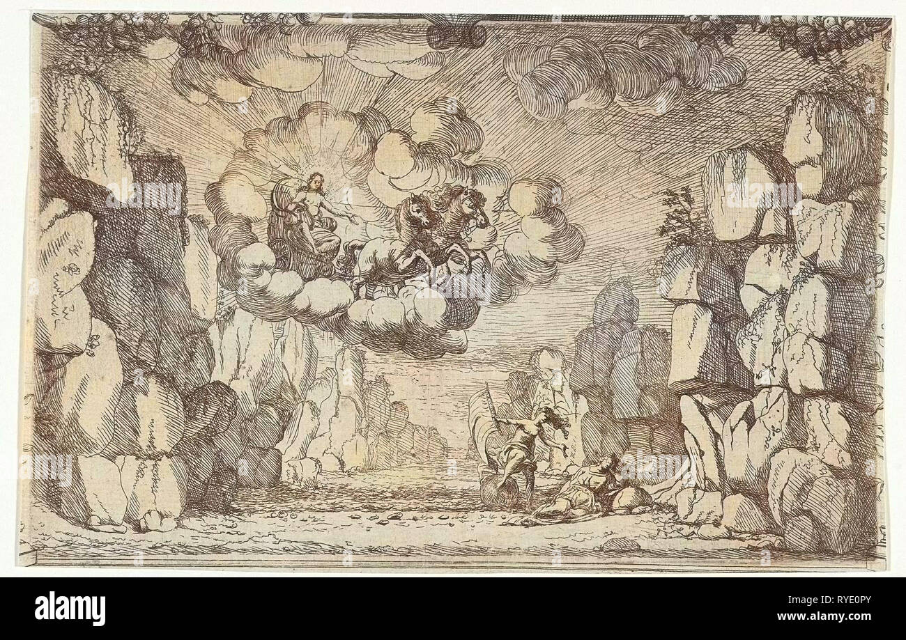 La aparición de Apolo, Jan van Ossenbeeck, 1663 - 1674 Foto de stock