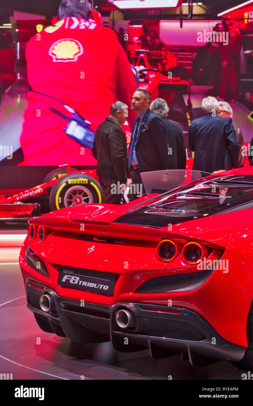 Ginebra Suiza 9 De Marzo 2019 Salón Internacional Del