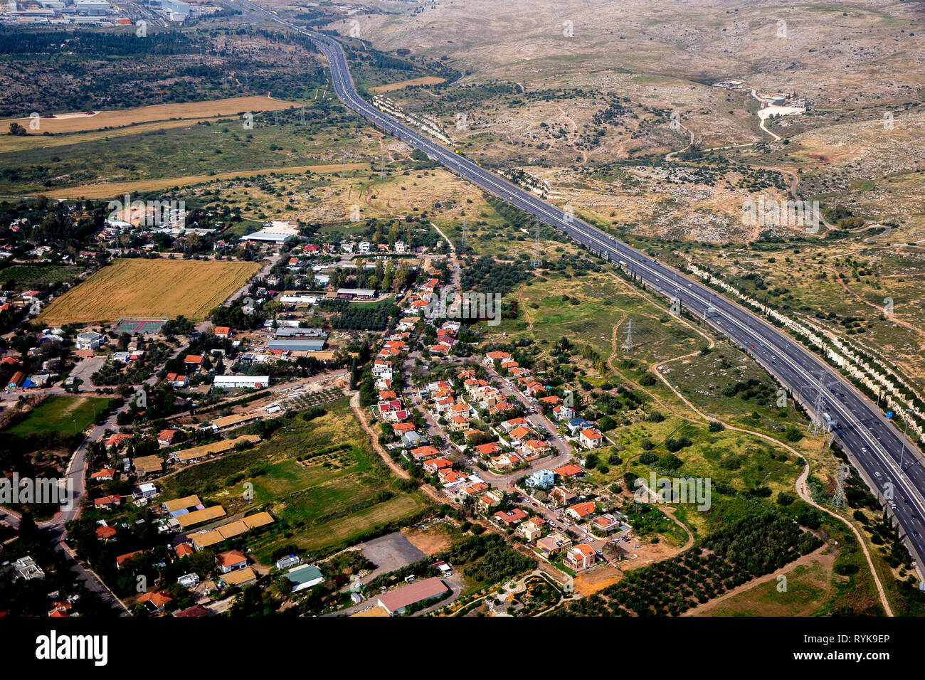 Vista aérea de la zona costera, cerca de Tel Aviv, Israel. Foto de stock