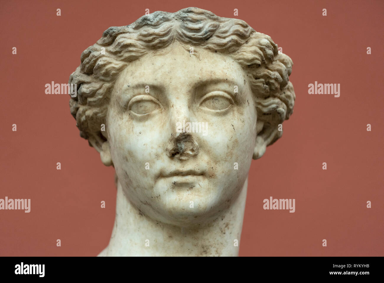 Copenhague. Dinamarca. Retrato busto romano de la Emperatriz Livia Drusilla. Ny Carlsberg Glyptotek. Livia Drusilla Claudia, Roma, 30 de enero de 58 A.C. - Roma, 28 Foto de stock