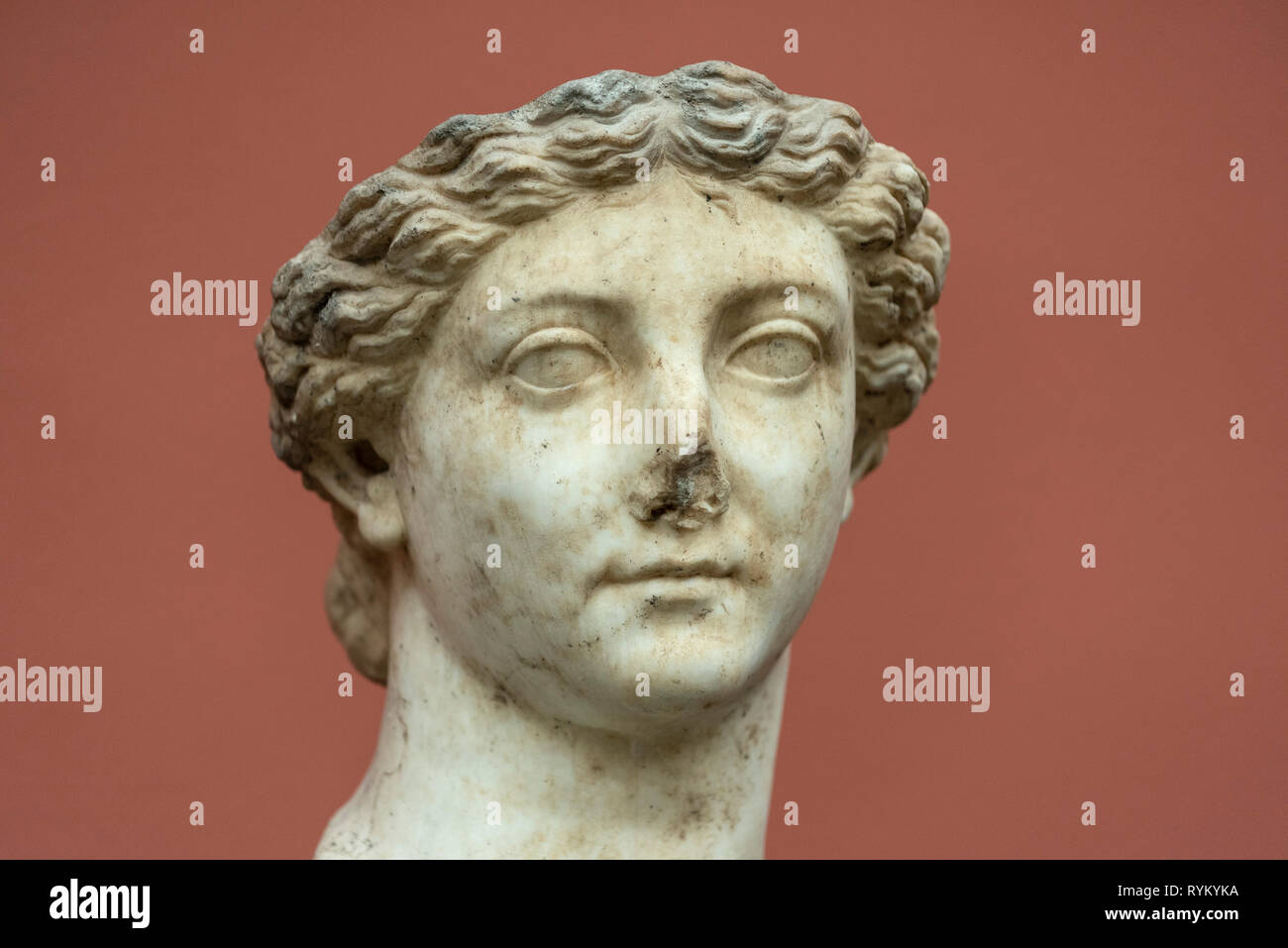 Copenhague. Dinamarca. Retrato busto romano de la Emperatriz Livia Drusilla. Ny Carlsberg Glyptotek. Livia Drusilla Claudia, Roma, 30 de enero de 58 A.C. - Roma, 28 Foto de stock