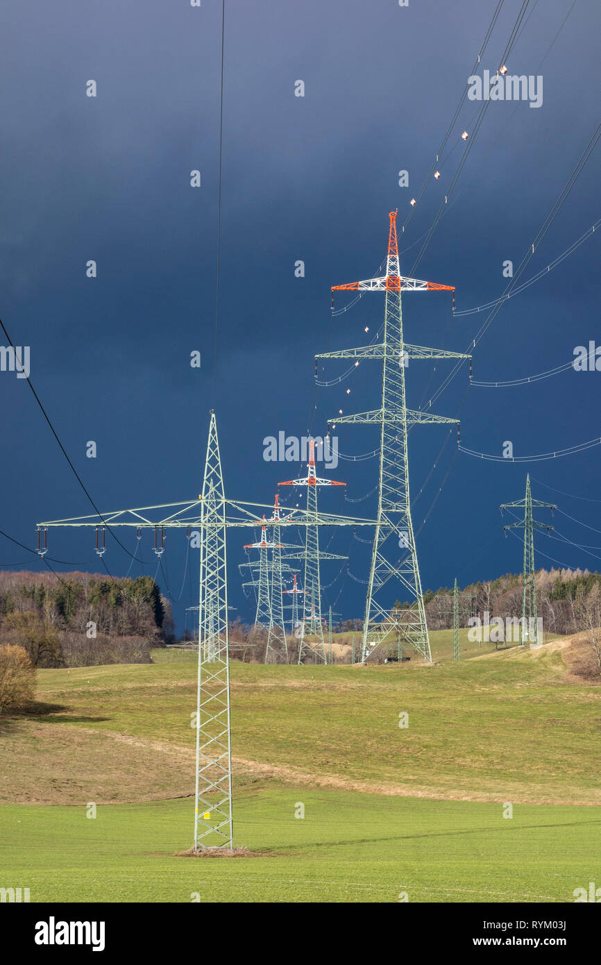 Los postes, Baviera, Alemania Foto de stock